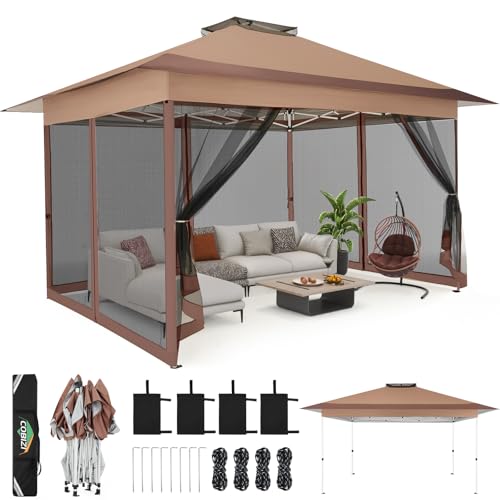 C0BIZI Gazebo 10x15 Pop up Canopy,Gazebos on Clearance-Canopy Tent with