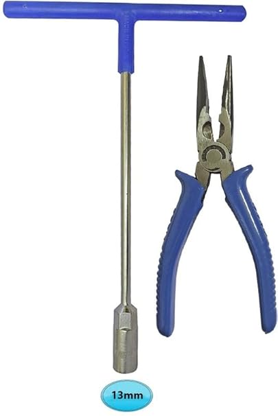 DUMDAAR 13mm Hex T Spanner/Socket with Nose Plier Hand Tool Kit