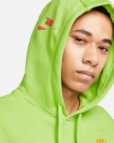 Sweat à capuche Nike Vert en coton molletonné homme décontracté