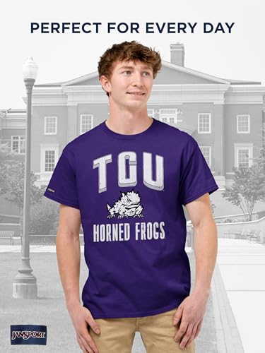 Image of JanSport NCAA Officially Licensed Campus Short Sleeve T Shirt for Men, Soft & Breathable Pre-Shrunk Cotton Crewneck T Shirt