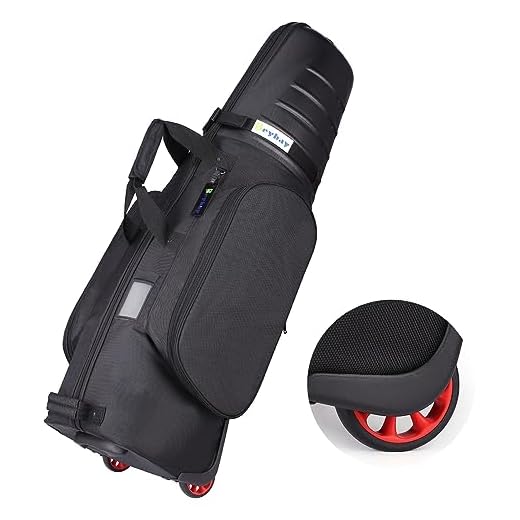 BEYBAY Golf Travel Bags for Airlines with Reinforced Wheels and Hard Case Top, Lightweight and Easy to Maneuver, Excellent Zipper Protect Your Clubs