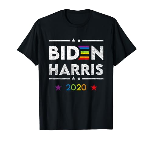 Joe Biden Kamala Harris 2020 Rainbow Gay Pride LGBT Election T-Shirt