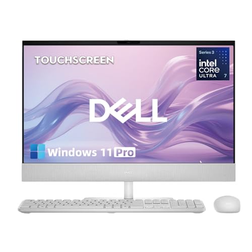 Image of Dell 24 inch Touchscreen All-in-One Desktop Computer - Core Ultra 7 AI PC for Business & Creative Professionals, 64GB DDR5 RAM, 2TB SSD, Win11 Pro, Bluetooth 6.0, WiFi 7, 24'' FHD Anti-Glare Display