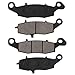 SOLLON Front and Rear Brake Pads for VN900 Vulcan Classic/Classic LT 2006-2014, VN900 Vulcan Custom 2007-2014, VN1500 1999-2004, VN1600 Vulcan Classic 2001-2008, VN1700 Vulcan 2009-2014