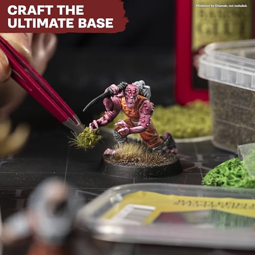 The Army Painter Battlefields Basing Set, 50ml PVA Glue, 35 Green Tufts, 1 Box of Fake Moss/Grass, Brown Battleground, Summer Undergrowth, Battle Rocks and Battlefield Snow for Warhammer 40k