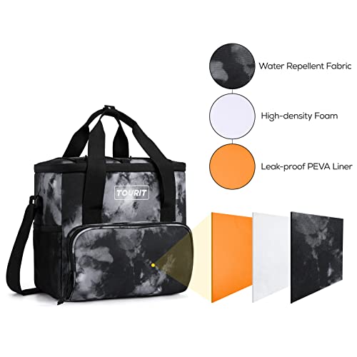 Image of TOURIT Small Soft Cooler Bag Insulated, 24 /35 /46-Can Lunch Cooler Bag, Ice Chest, 14.6 /24 /32L Leakproof & Portable Coolers for Picnic, Beach, Camping, Work, Travel, Trip