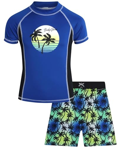 Image of Body Glove Boys Swim Set - 2 Piece Boys Swim Trunks with Rash Guard UV Protection Swimsuit Kids Bathing Suits (Sizes 4-12)