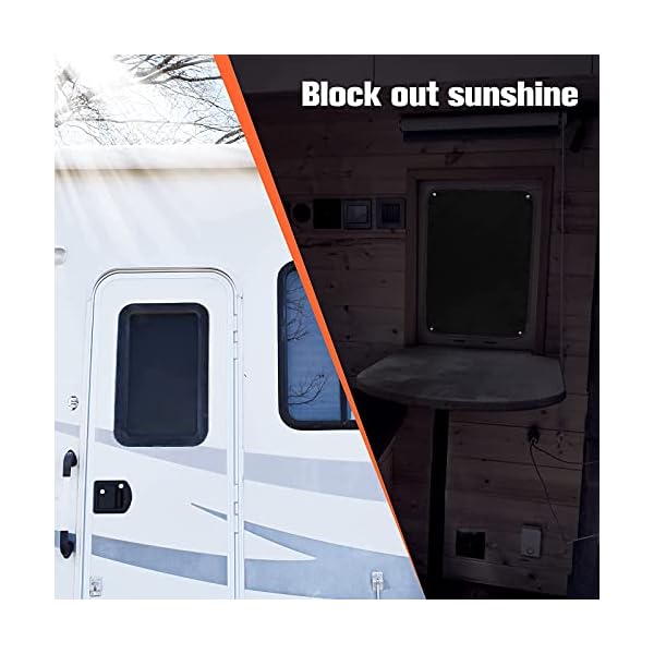 WELLUCK RV Entry Door Window Cover Shade, 24 x 16 Inch Camper Sunshade