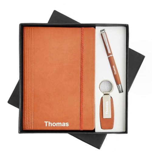 Image of Personalised 3 in 1 Corporate Gift Set which includes Diary,Keychain& Metal Pen. Personlised Gift Set On Rakhi, employee of the month, Personalised Corporate Gift for Clients.