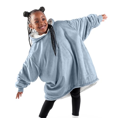 Image of Bare Home Wearable Blanket Hoodie - Soft Plush Sherpa - Warm and Cozy - Oversized Wearable Blanket