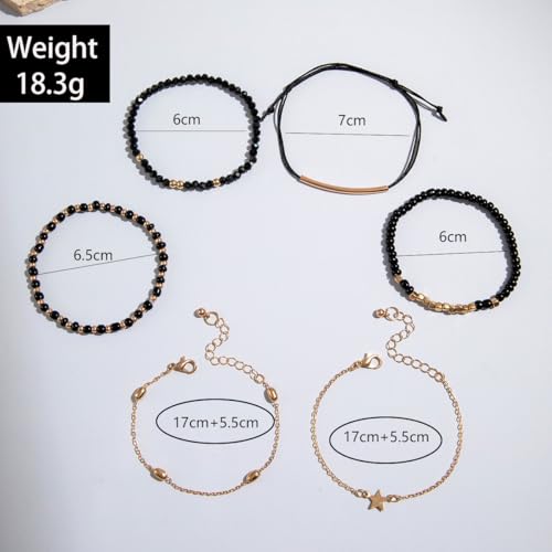 Bohemian Beaded Star Charm Bracelet Set Bohemia Stackable Layered Bracelets Adjustable Elastic Handmade Colorful Rice Bead Chain Bracelet Summer Beach Accessories Jewelry4