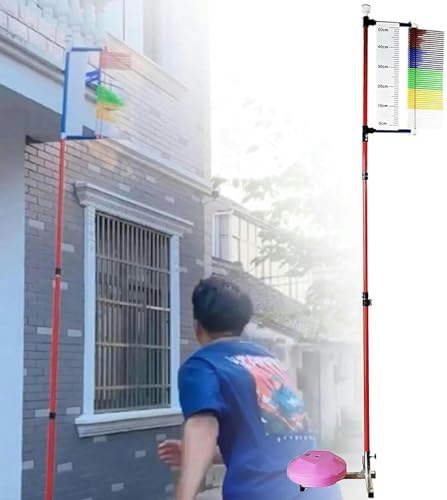 Free-Standing Jump Measurement Tester，Adjustable Height Vertical Jump Trainer, Metal Gym School Vertical Leap Measurer, Sport Athletes Training Vertical Jump Tester 3.9-11.5Ft, Easy to Insta
