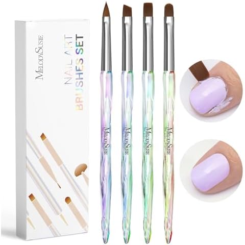 MelodySusie 4Pcs Nail Brush Kit Cover