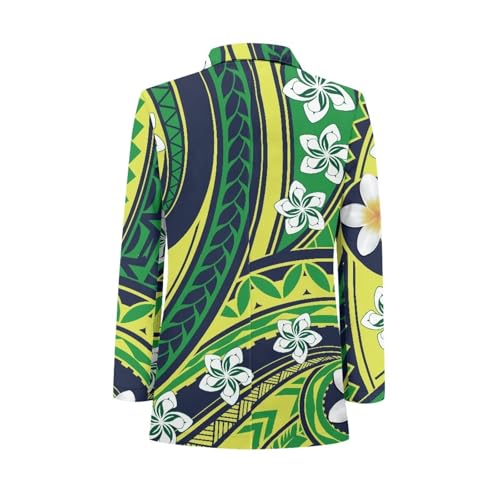 Polynesian Tapa Puletasi Samoan Blazer for Men Casual Slim fit Suit Lapel One Button Business Dress Suit Jacket4