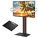 WALL【 グッドデザイン賞受賞 】 V3 SW テレビスタンド + 棚板ラージサイズ付き セット 首振り 特許取得済み 3Dベース 壁掛け風 ハイタイプ ウォールナット 耐震 震度7対応 高さ9段階調整 32~80インチ対応 取り外し可能 棚付き サウンドバー対応 スピーカー置き 自立 壁寄せ テレビ台 穴開けない 工事不要 組立簡単 おしゃれ EQUALS イコールズ ウォール