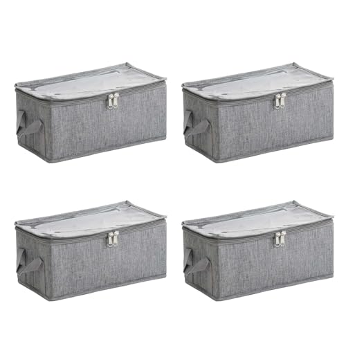 東洋ケース メディア収納ケース コミック B5 CD 青年コミック 文庫本 DVD 各 グレー W30cm D13.5〜18.5cm H14.5〜22cm (文庫本サイズ 4個組)