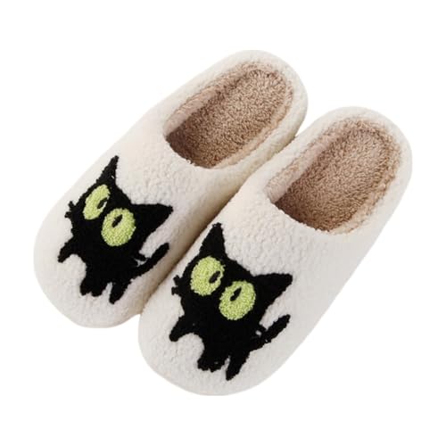 Pumpkin Halloween Slippers for Women Men Memory Foam Cozy Plush Slippers Couple Indoor Hous Slippers2