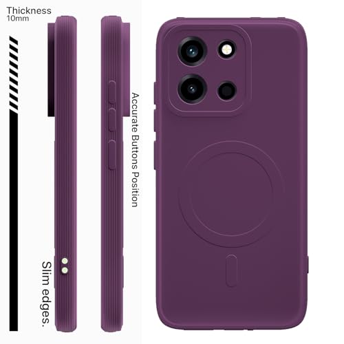 Image of Pikkme Back Cover for OnePlus Nord 6 5G Soft Matte Silicone | Slim Fit | Mag-Safe Design (Mag-Safe Not Support) Camera Protection Bumper Case (Purple)