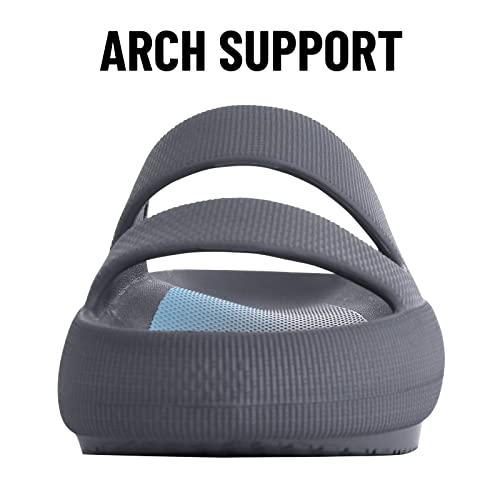Image of shevalues Orthopedic Slide Sandals for Women with Arch Support Pillow Soft Recovery Slip on Sandals Lightweight Summer Cloud Slippers for Plantar Fasciitis