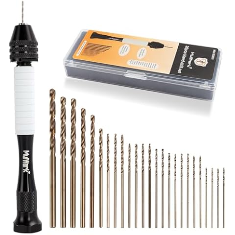 Mulwark Precision Pin Vise Hand Drill Set 25 Pcs - Premium Manual Small Hand Drill with HSS Micro Twist Bits for Jewelry, Wood, Plastic, and More - Mini Hand Drill for Crafts Cover