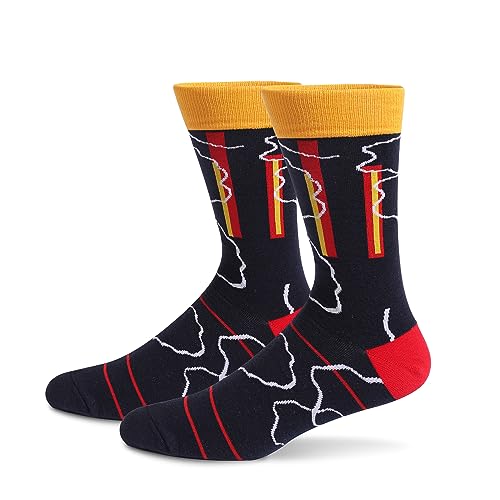Image of HHX YONLEE Dress Socks 5 /6 /10 Pairs Crew Argyle Colorful Cotton Novelty Casual Happy Fun