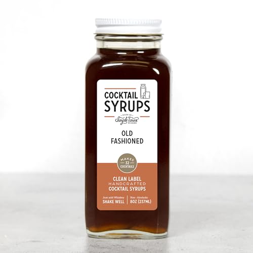 Simple Times Mixers Old Fashioned Mix - Makes 32 Cocktails - Handcrafted Old Fashioned Syrup with Bitter Roots, Orange Peel, Cardamom, Organic Demerara Sugar - Craft Cocktail Mixer, Just Mix with Bourbon, Whiskey - 1 Pack