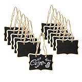 New Star Foodservice 28409 Double Sided Fancy Rectangle 2.38-Inch by 3.38-Inch Chalkboard, Mini, Set of 12