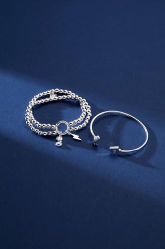 Alex and Ani Harry Potter, Hedwig and Letter Flex Cuff, Shiny Silver Finish, Silver Adorned with Clear Crystals3