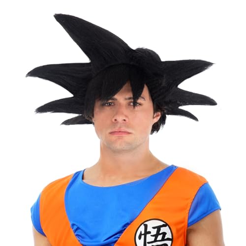 Perruque Goku Saiyajin pour compléter un costume de cosplay de manga
