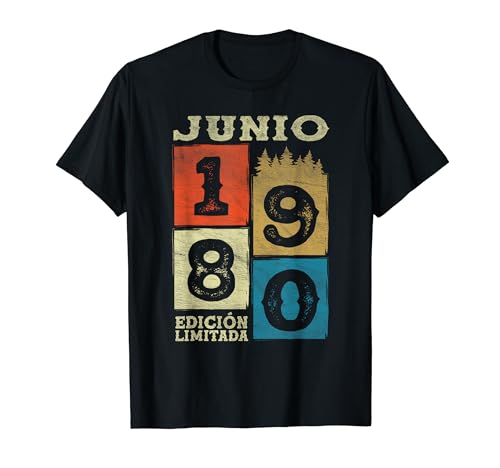 Junio 1980 Vintage - 43 Años Regalo Cumpleaños Hombre Camiseta