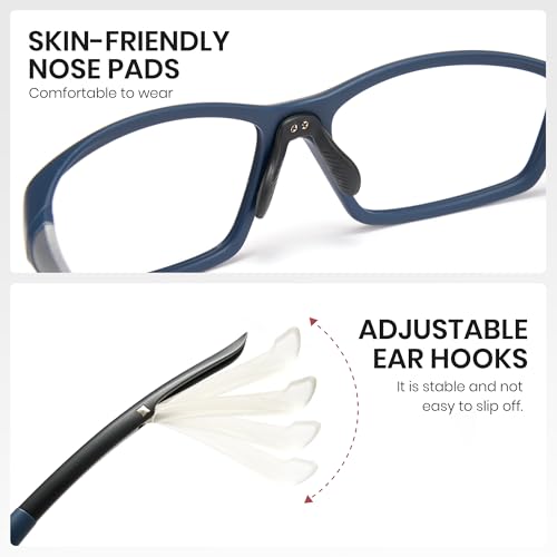 Image of Cyxus Y2K Blue Light Glasses for Women Men TR Frame UV Blocking Computer Glasses Clear PC Lens Eyewear