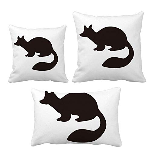 Housse de coussin décoration canapé imprimé martre noire premium - 2