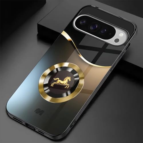 Image of MILLION CASES Crown Reins Spectra Case for Google Pixel 8a, Google Pixel 8a Back Cover Case(2024) - PC | Midnight Black