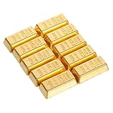 Hemobllo 10 Stück BRICS-Modell Miniatur Modell Minibar Minibar-Modell Mini- -Modell kleine Mini- winziges winzige Spielsachen Legierung Golden
