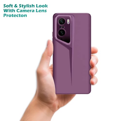 Image of Amazon Brand - Solimo Ultra-Thin Blade Runner Series Matte Finished Camera Protection Soft Back Cover for Xiaomi Mi 11X | Mi 11X Pro | Poco F3 5G - Purple