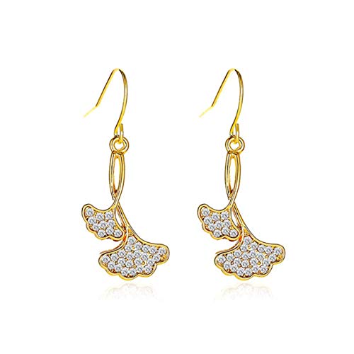 Boucles d'oreilles à double couche en métal poli et finitions délicates