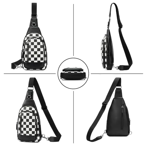 Image of CLUCI Crossbody Bags for Women Men,Leather Sling Bag Cross Body Backpack for Woman Gifts for Women Birthday Unique