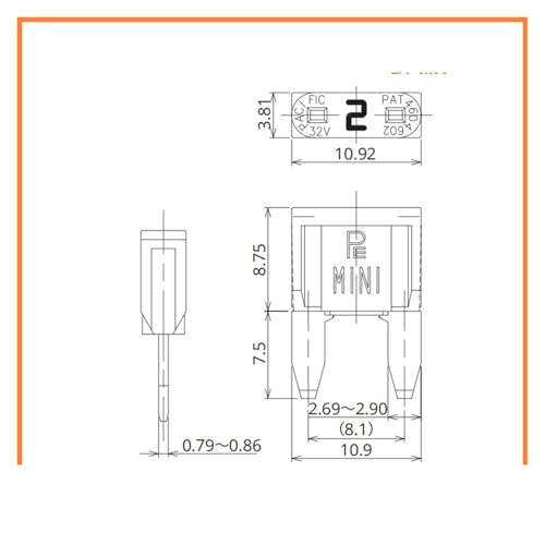 Fusible de inserción BFMN-10A-32V para mantener el coche mini activo 3