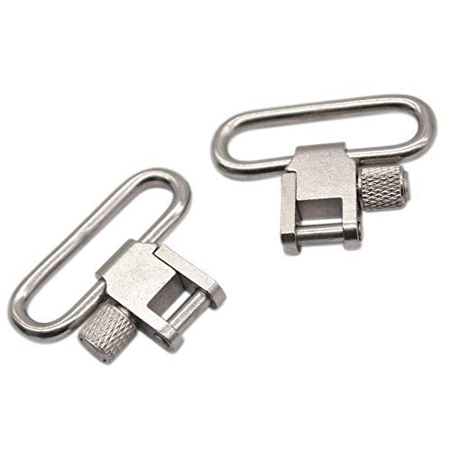 Trirock 2-Pack Silver 1.25 Inch Quick Detachable Heavy Duty Sling Swivel For Sling Quick Release Gun Swivels #TOP1