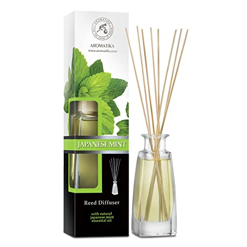 Difusores Aromáticos Varillas Menta Japonesa 100ml - Difusores de Aromas - Difusor Perfumado con Aceite Menta - Ambientador - Fragancia para Habitación - Difusor Carrizo
