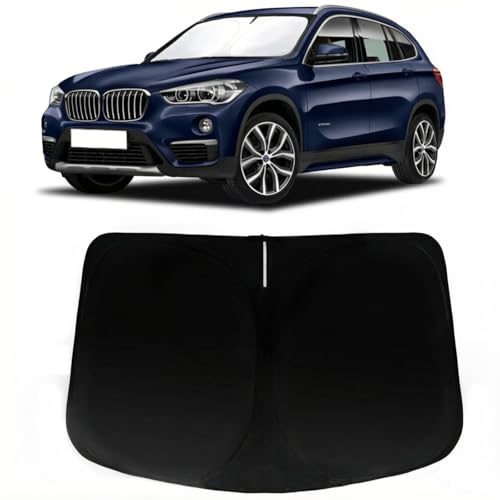 Image of Car Front Windshield Sun Shade for X1 F48 2016-2022, Car Window SunShades Shield Cover Visor Protector with 240T Reflective Fabric UV & Sun Heat Protection Accessories