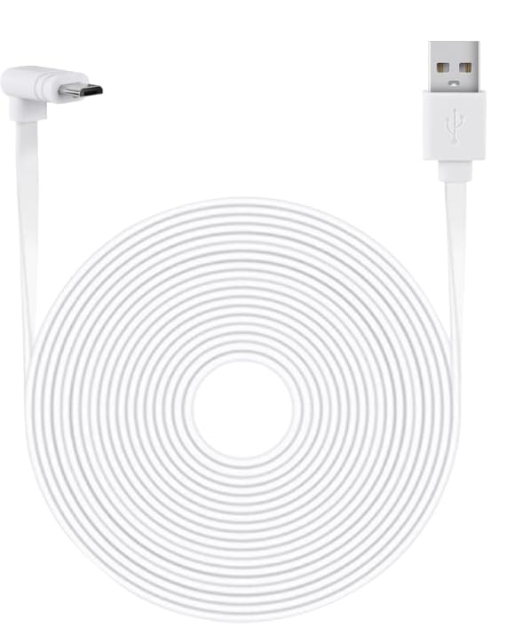 MOBI 15ft USB-A to USB-C Charging Cable, White, for Phones, Tablets, Cameras and USB-C Compatible Devices with 10pc Cable Management Clips image 2