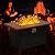 Wicker Propane Fire Pit Outdoor Fire Pit Table 60000 BTU 43 Inches Gas Fire Pit with Steel Grille Tabletop Double Fire Tube Blue Crystal Beads and Fire Pit Cover