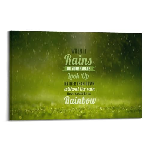 Toile When It Rains pour habiller un mur vide avec une affiche motivante 60x90
