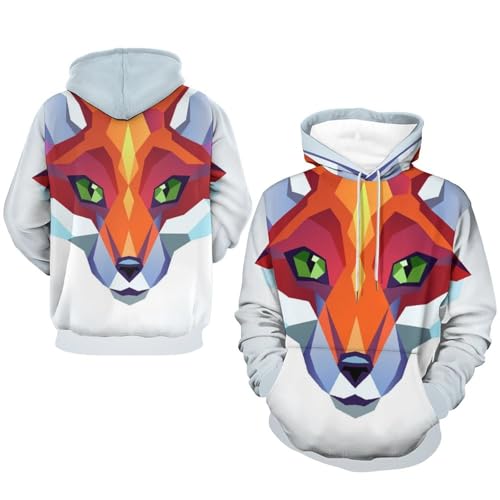 Sweatshirt renard à capuche pull idéal pour vos sorties et soirées cocooning S