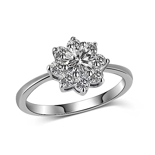 Bague en argent sterling tournesol sertie de oxydes de zirconium faits main