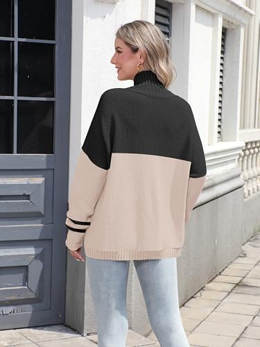 Image of Sweater for Women Winter Turtleneck Long Sleeve Pullover Tops Casual Oversized Knitted Sweaters