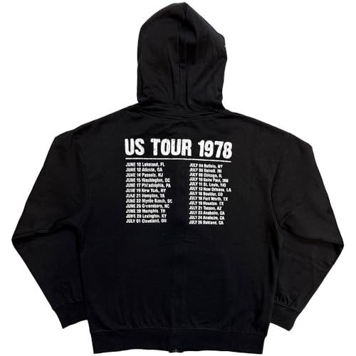Image of The Rolling Stones USA Tour 78 Zipped Hoodie S Black