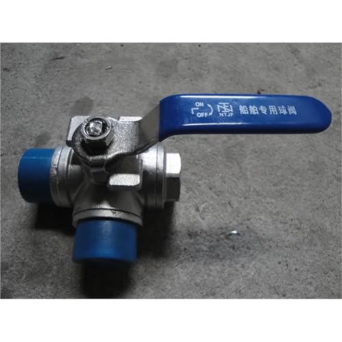 Válvula de bola de 3 vías de 1/2 pulgada macho hembra en acero inoxidable 304 6