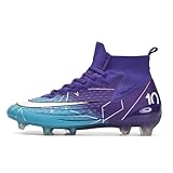 IBLUON Football Cleats Unisex Youth's Football Cleat No Slip Cleats Football for Youth Walking Athletic Purple